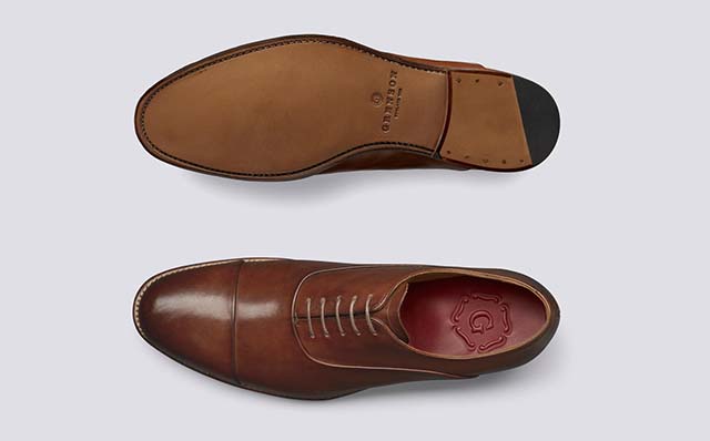 Grenson Bert Mens Formal Shoes in Tan Leather GRS111894